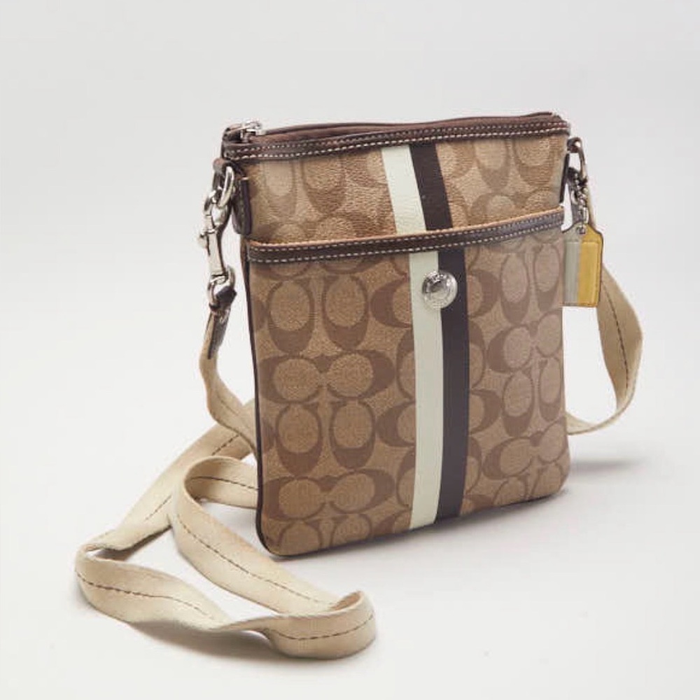 Coach Monogram Brown Crossbody Bag